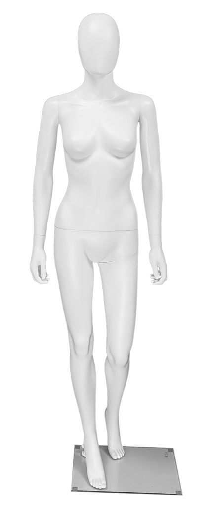 Etalagepop dame wit onbreekbaar H2 front