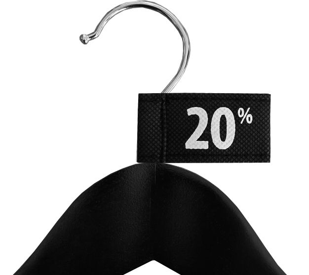 Label aanduider vaantje zwart 20%