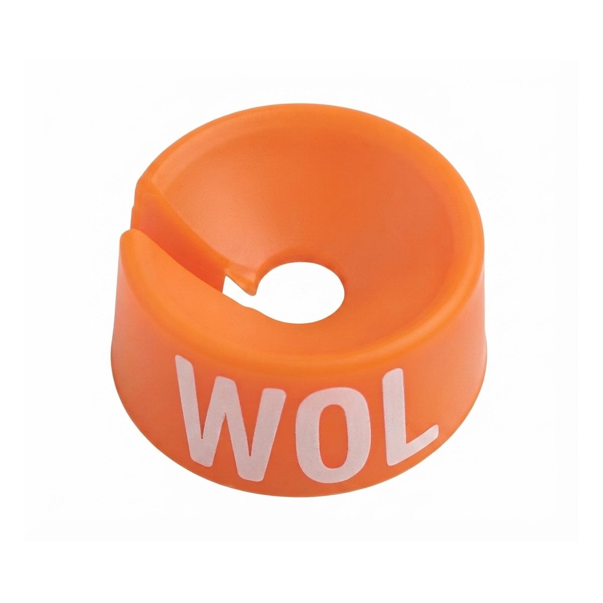 maatdopjes blanco oranje wol 25 stuks
