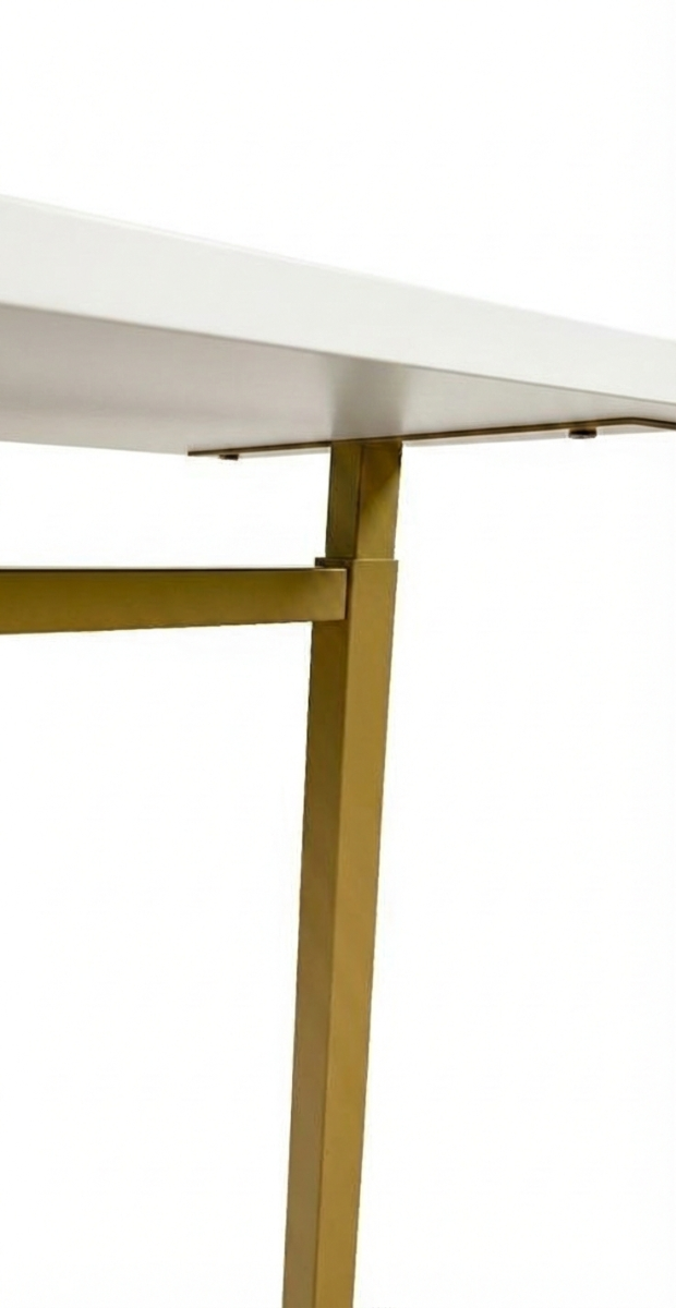 Kledingrek design goud met witte legplank