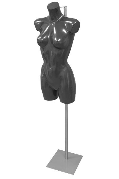 Dames torso zwart op verstelbare voet