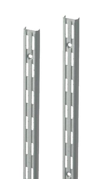 Wandrek rail wit dubbele perforatie per paar 250cm lang