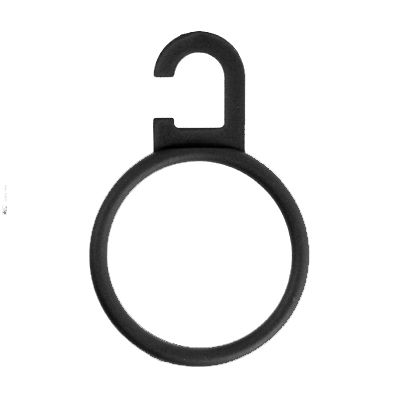 Sjaalhanger kunststof zwart met haak diameter 6cm (750 stuks)