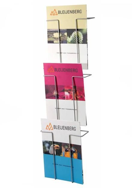 Draadfolderrek wand 3x A4 grijs