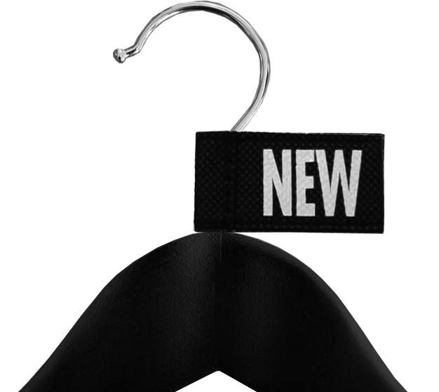 Label aanduider vaantje kledinghangers NEW zwart