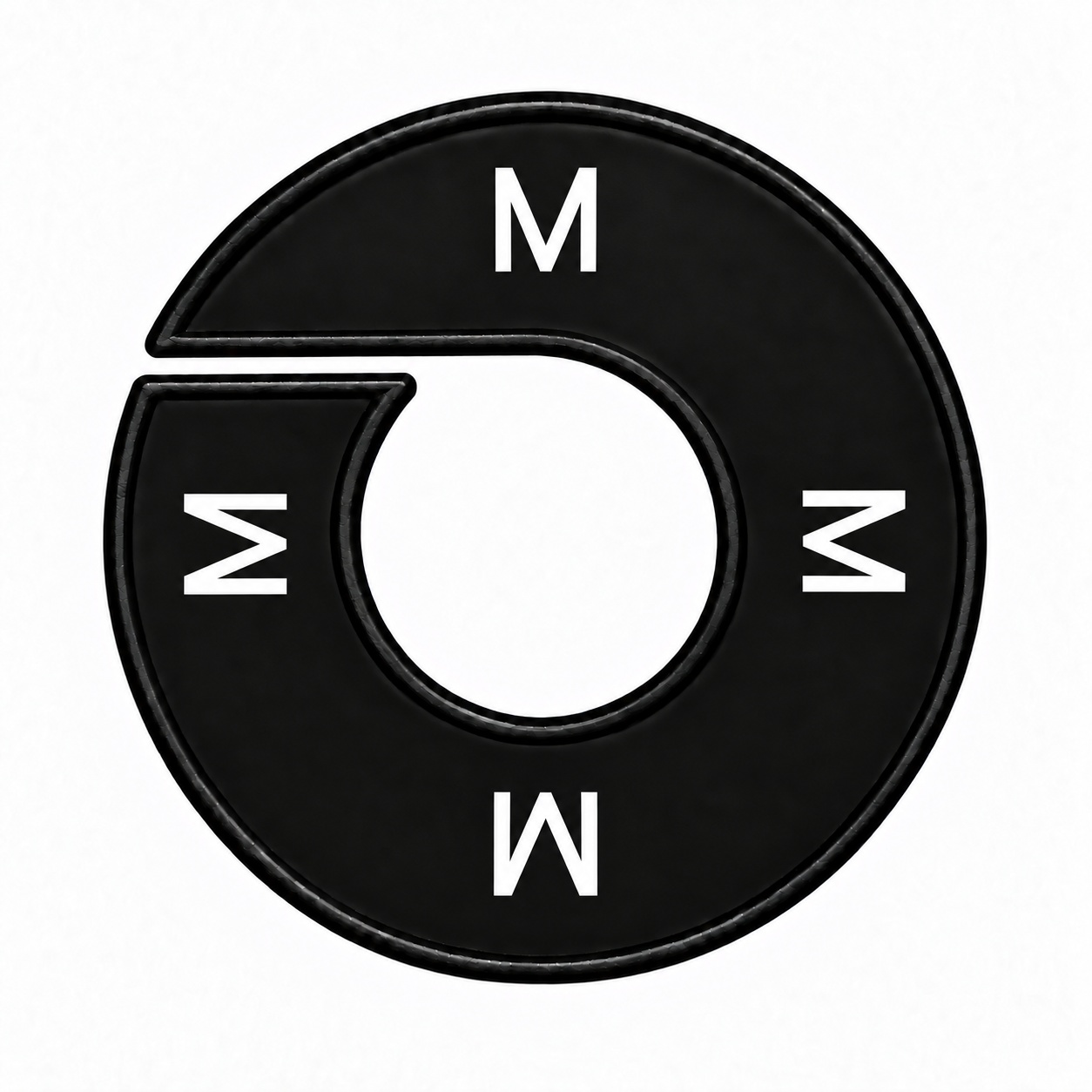 Maatring schijf kledingrek M zwart 9 cm