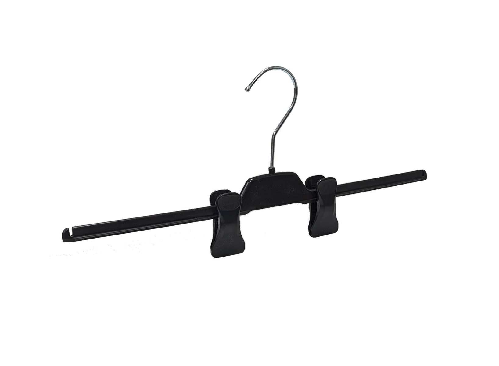 Kledinghanger zwart met knijpers 42 cm breed PUC42 2