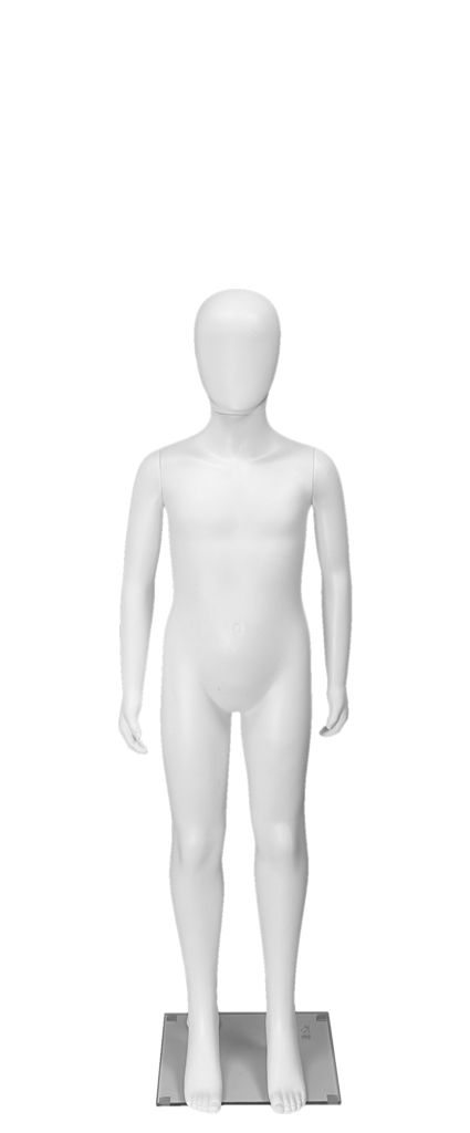 Etalagepop kind 8 jaar wit onbreekbaar front