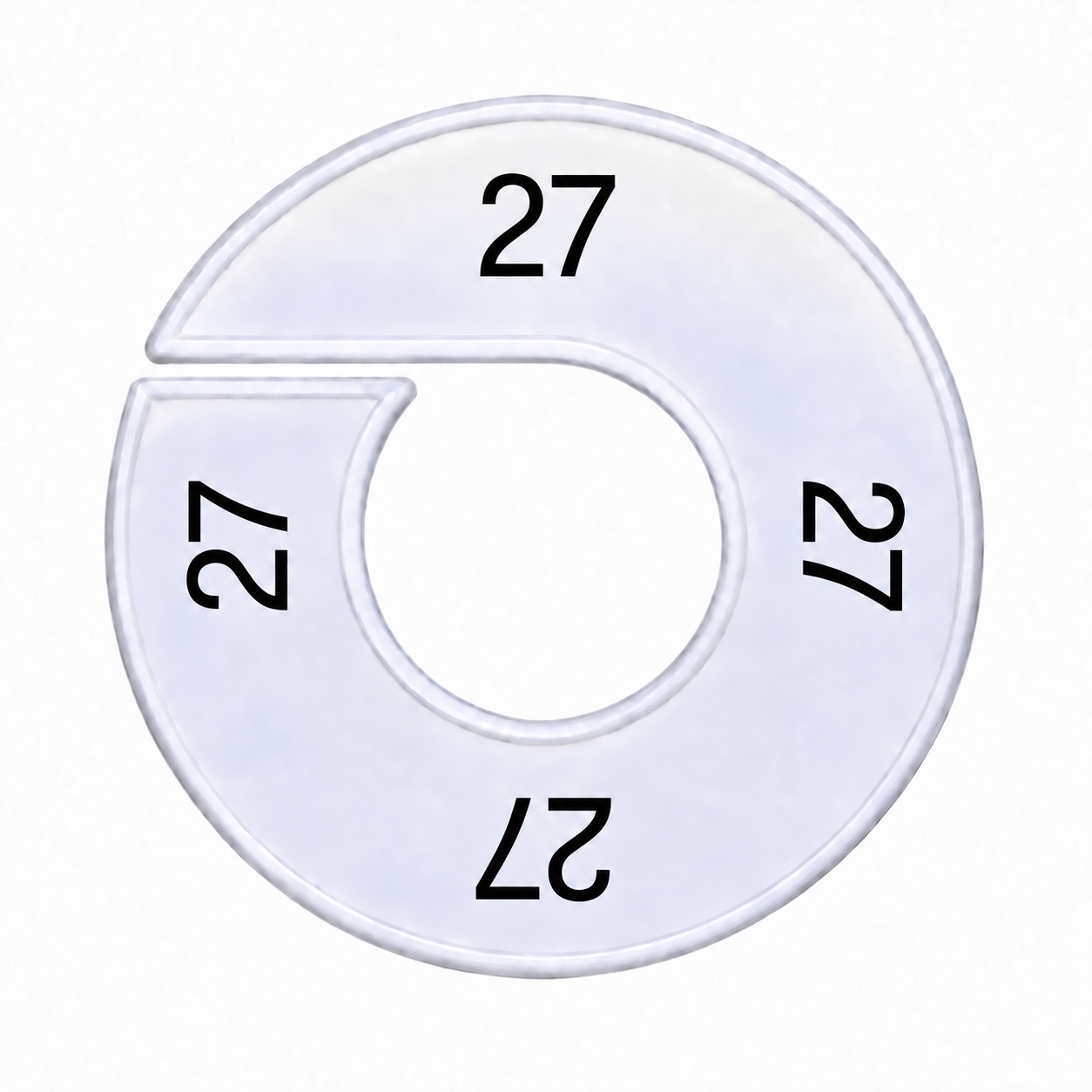 Maatschijf wit maat 27