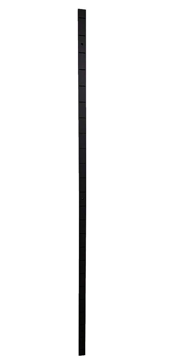 Wandrek rails Laser zwart 240 cm