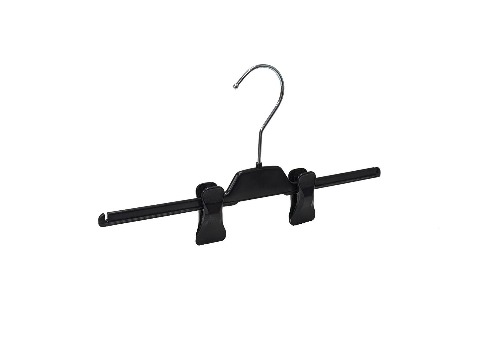 Kledinghanger zwart met knijpers 36 cm breed PUC36 2