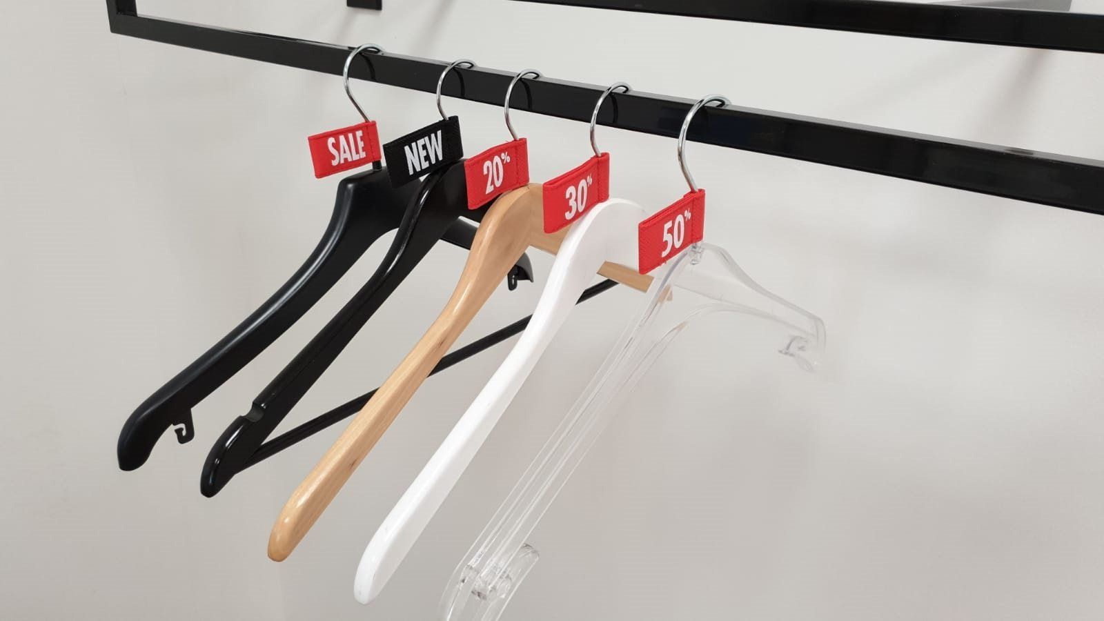Label aanduider vaantje kledinghangers 20% voorbeeld 2