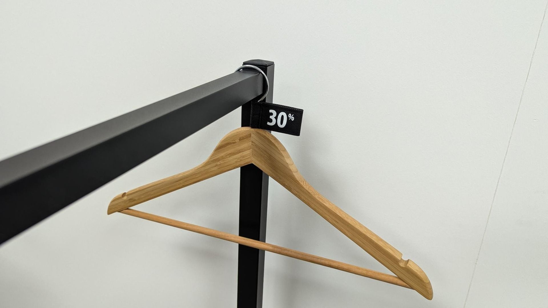 Label aanduider vaantje kledinghangers 30% zwart