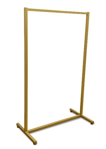 Kledingrek design recht mat goud 90 x 150 cm