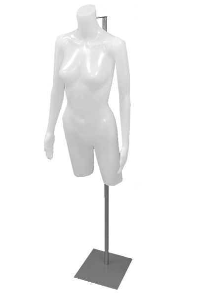 Dames torso wit met armen op verstelbare voet