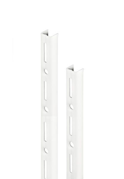 Wandrek rail wit enkele perforatie per paar 150cm