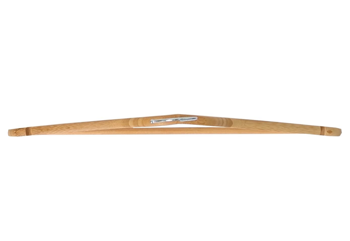 Licht geknikte bamboe hanger 44 cm mat gelakt met broeklat en rokinkepingen