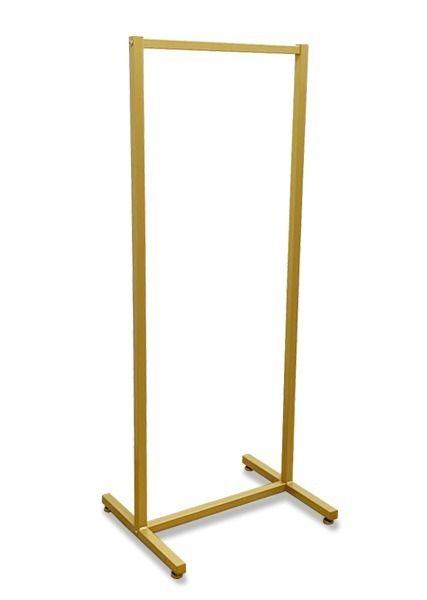 Kledingrek design recht goud 150 x 60cm