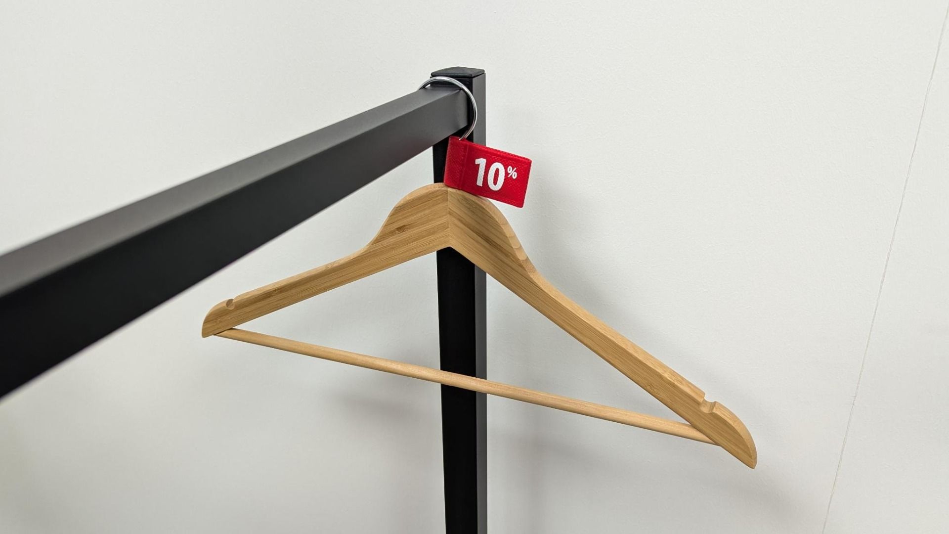 Label aanduider vaantje kledinghangers 10% rood