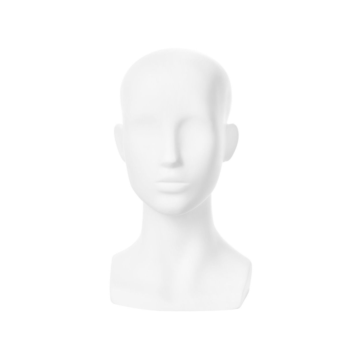 Hoofd dame gestileerd mat wit polyester