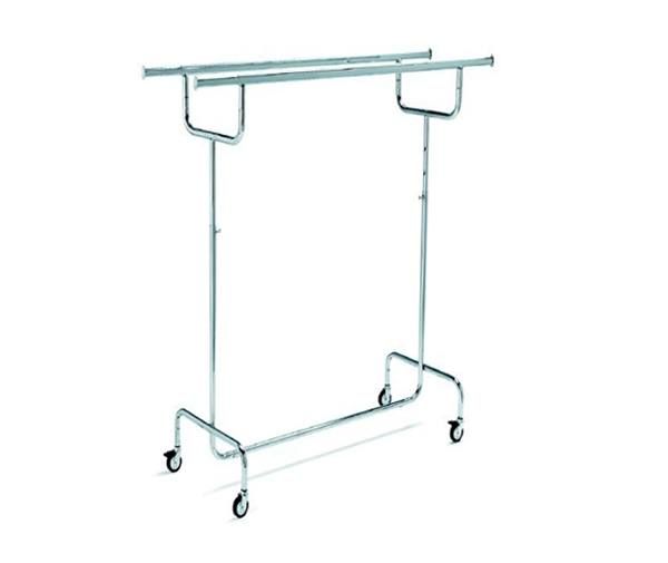 Dubbelrek B100 x D64 x H160-200 cm Chroom