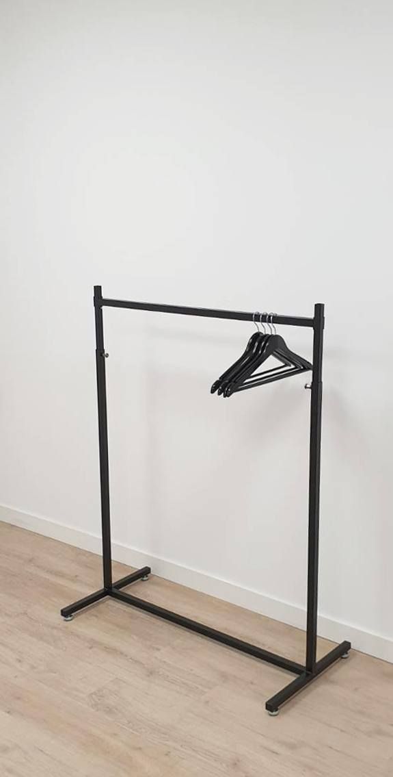 Kledingrek design 98 x 123-187cm verstelbaar zwart voorbeeld 1