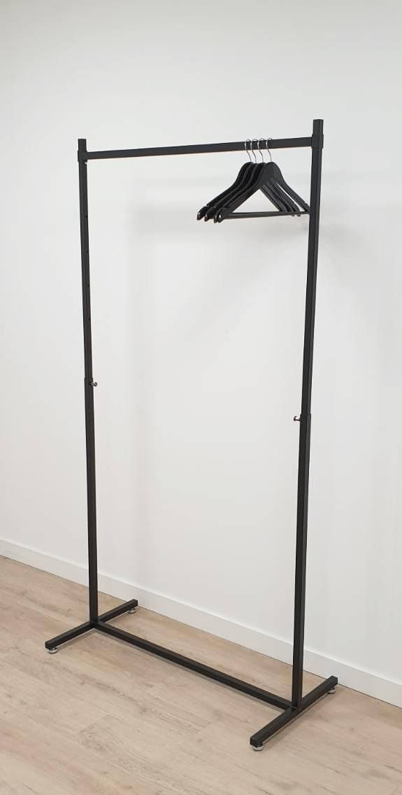 Kledingrek design 98 x 123-187cm verstelbaar zwart voorbeeld 3