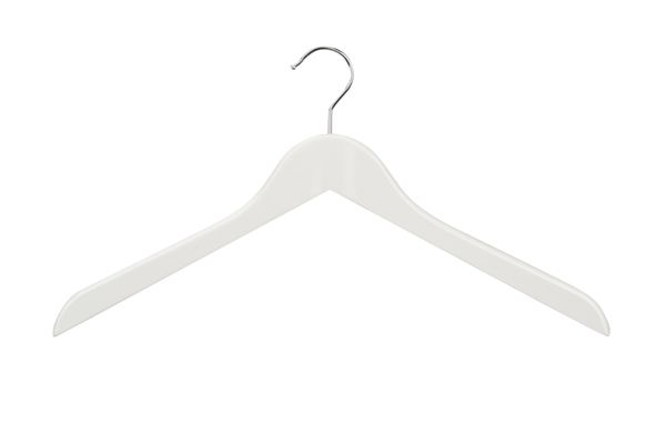 Geknikte hanger 44 cm wit gelakt hout