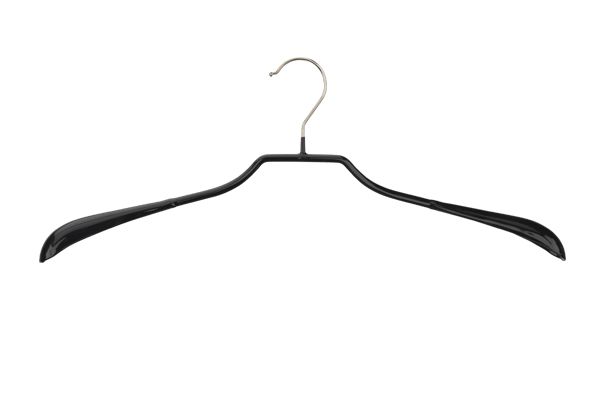 Antislip kledinghanger B40 cm met brede schouders zwart