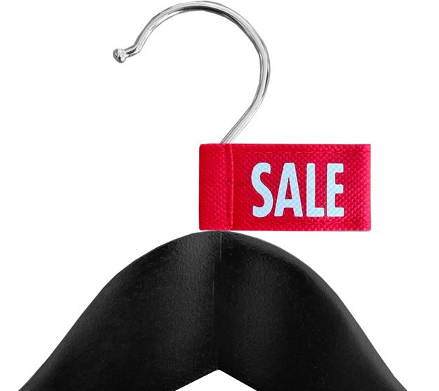 Label aanduider vaantje kledinghangers SALE