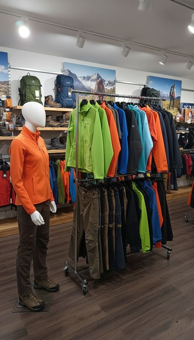 Opvouwbaar kledingrek twee liggers voorbeeld