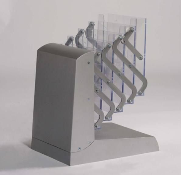 Folderstandaard opvouwbaar 5 x A4 aluminium detail 2