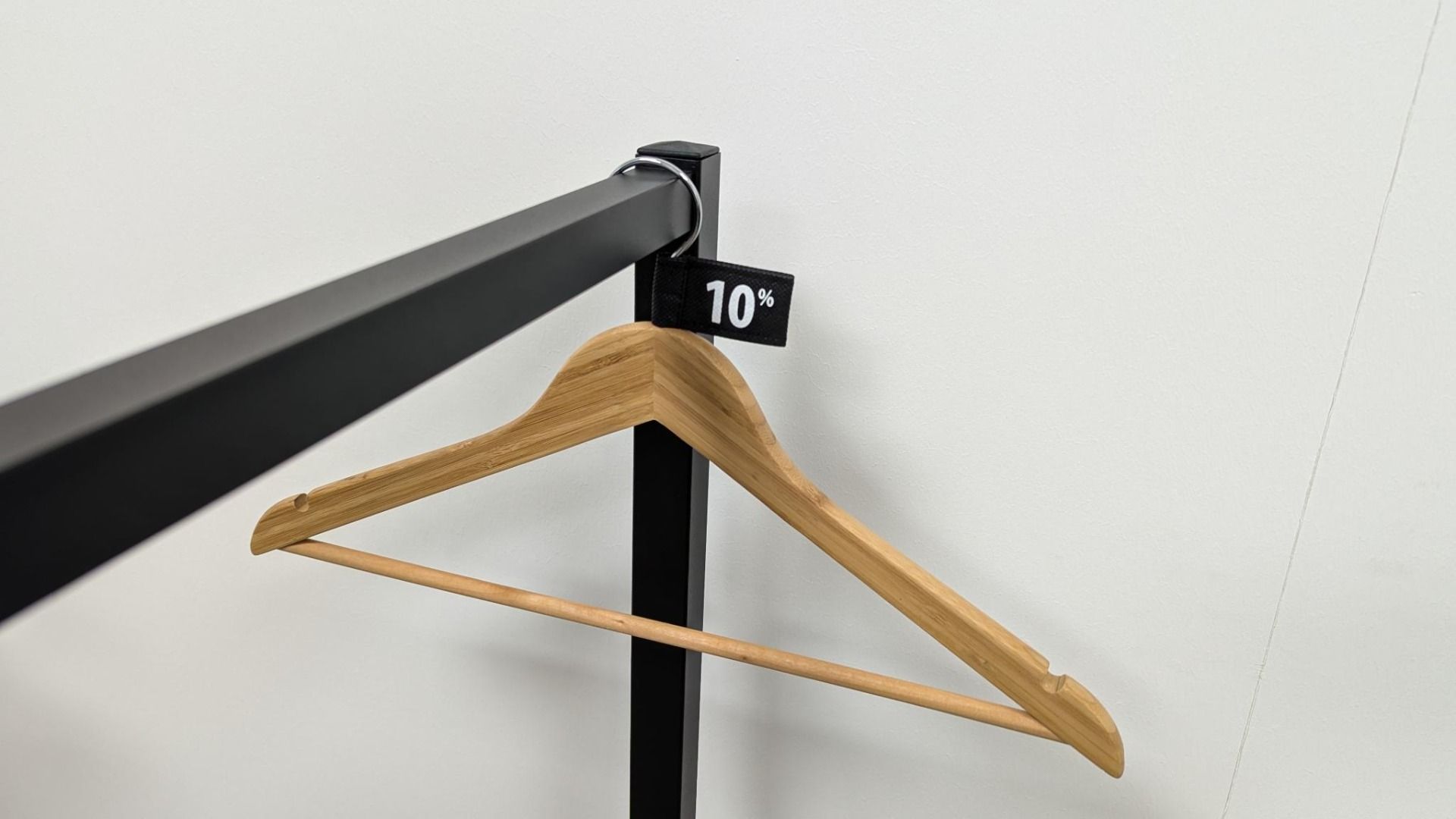 Label aanduider vaantje kledinghangers 10% zwart