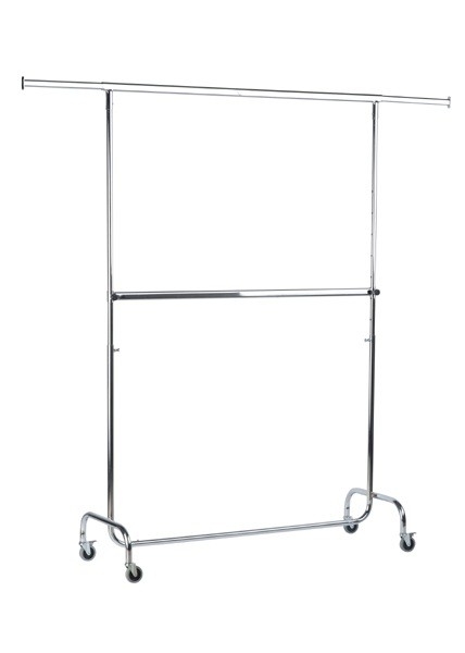 Double rod clothing rack for storage Double rod clothing rack for storage