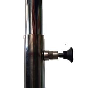 Dubbel kledingrek hoogte verstelling zijstaanders met pin