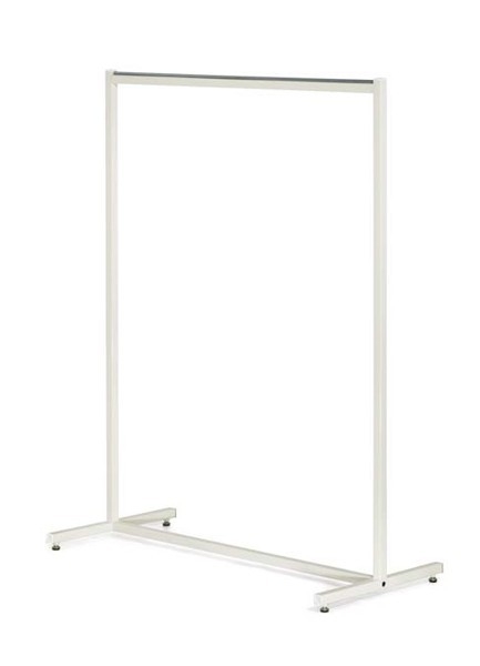 White clothing rack presentation White clothing rack presentation