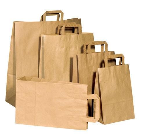 Papieren draagtas 45+17x48 cm per 50 st Kraft
