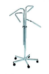 4 armig rek B75 x H110-170 cm schuin Chroom