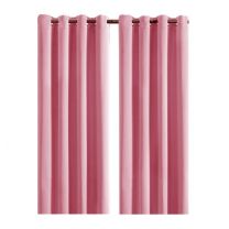 Paskamergordijn roze 2 stuks