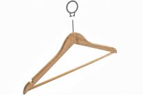 Hotel kledinghanger met anti diefstal ring Blank gelakt