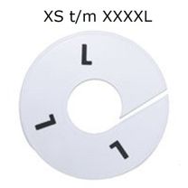 Maataanduider kledingrekken XS t/m XXXXL wit