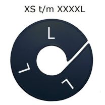 Maataanduider kledingrekken XS t/m XXXXL zwart