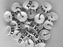 Maatdopje maat XXS wit maataanduiding voor kledinghangers per 25 stuks