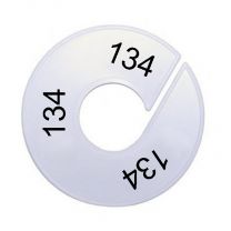 Maatring schijf kledingrek maat 134 wit 9 cm