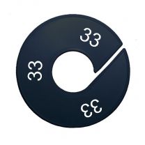 Maatring schijf kledingrek maat 33 zwart 9 cm