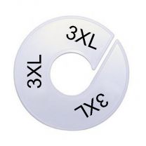 Maatring schijf kledingrek XXXL wit 9 cm