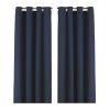 Paskamergordijn donkerblauw 2 stuks