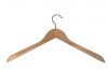 Vlakke kledinghanger 44 cm Blank gelakt hout