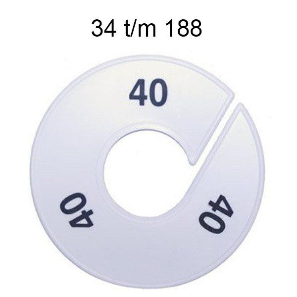Maataanduider ring 32-188 wit