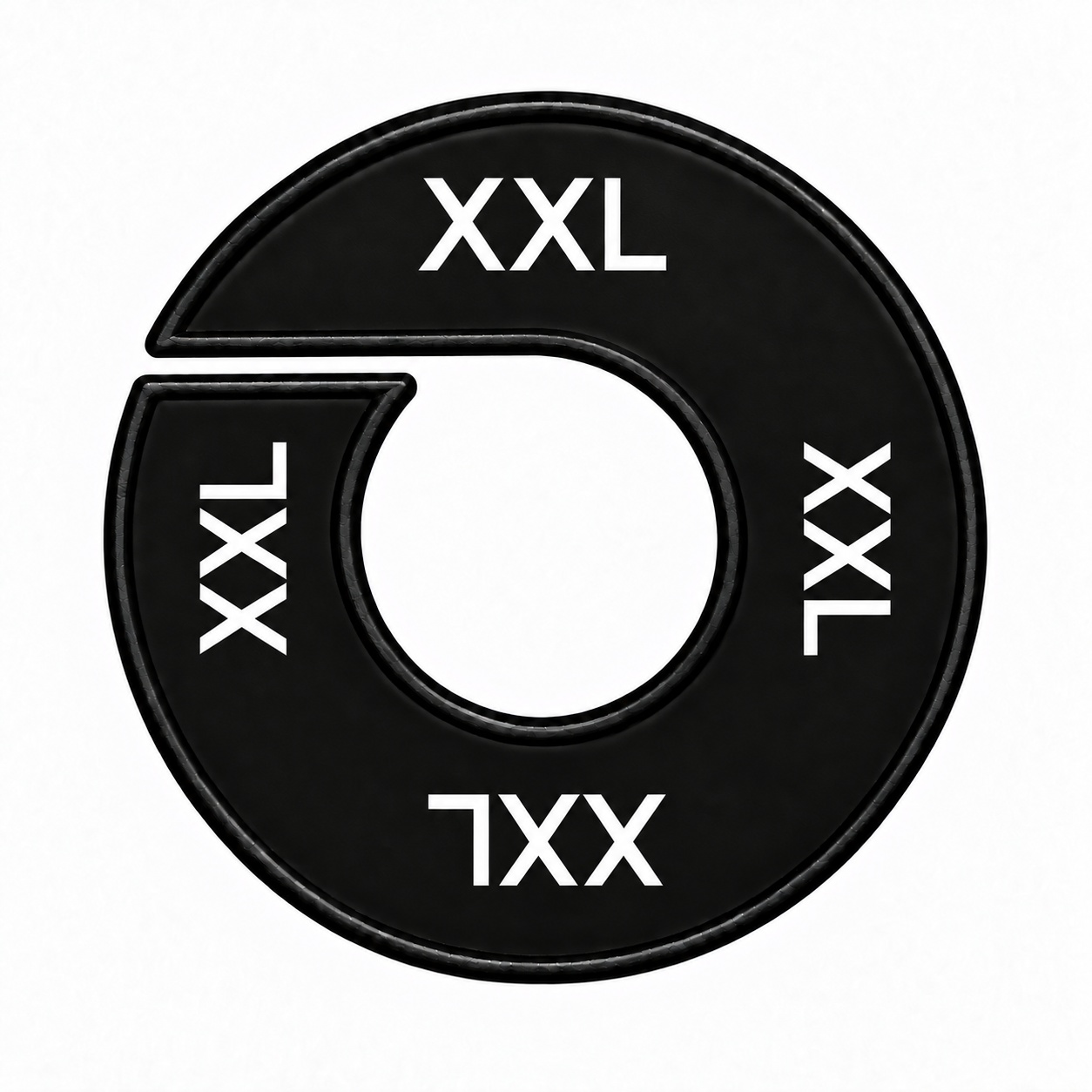Maatring schijf kledingrek XXL zwart 9 cm